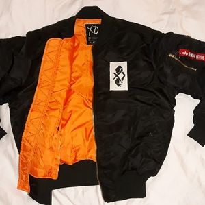 ALPHA INDUSTRIES XO "Hand Sign" Bomber Jacket